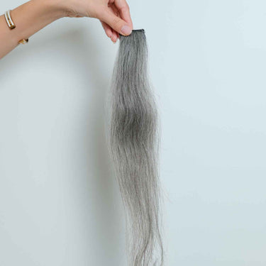 Salt & Pepper Single Clip Hair Strands | NH