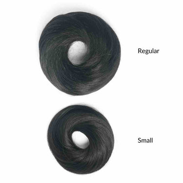 Human Hair Donut Scrunchie Black | NH