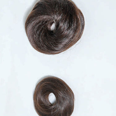 Human Hair Donut Scrunchie Dark Brown | NH