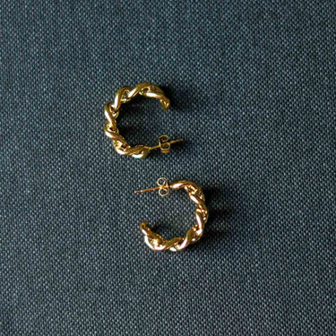 Cuban Link Half Hoop Earrings | NH X Evil Eye Jewel