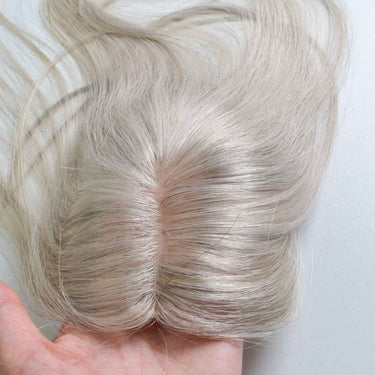 Silver Scalp Line Hair Topper – 1.5 x 5inch – Silk Base