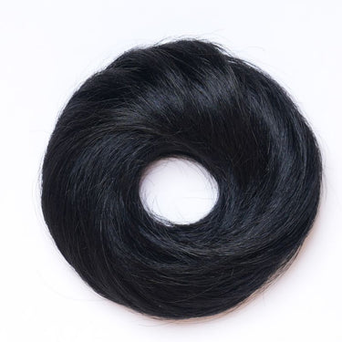 Human Hair Donut Scrunchie Black | NH