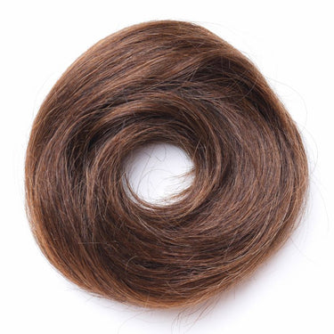 Human Hair Donut Scrunchie Light Brown