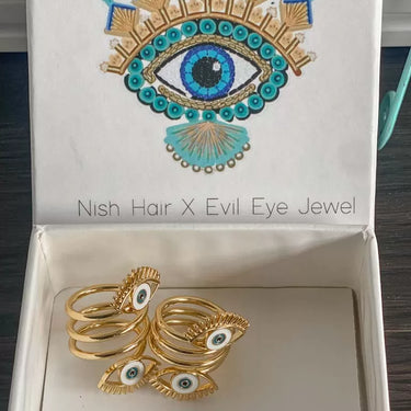 Dual Evil Eye Coiled Ring | NH X Evil Eye Jewel