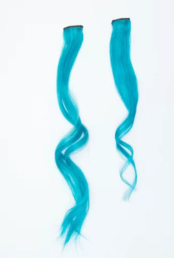 Unicorn Blue #Strandout- Coloured clip-In Hair